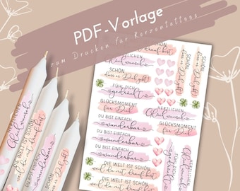 Candle tattoo PDF It's great that you exist template | loving candle stickers | DIY candle design | homemade gifts | birthday