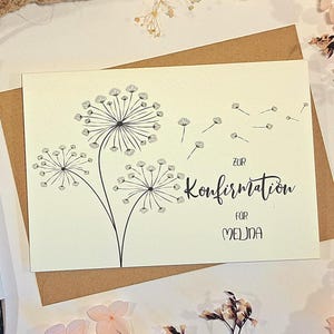 Glückwunschkarte zur Konfirmation personalisiert | Karte für Konfirmanden | Glückwünsche Konfirmationskarte | Geschenkkarte mit Namen