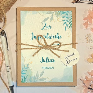 Jugendweihe Geschenk Junge | Geldgeschenk Jugendweihe personalisiert | Jugendweihe Geschenkbox mit Glückwunschkarte | Geschenkverpackung