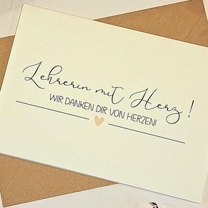 WBdesignz Dankeskarte Für Lehrerin Mit Humorvollem Spruch – Inkl. Umschlag, 125x125 Mm