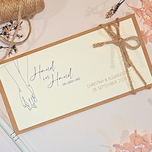 Hochzeitskarte personalisiert | Hochzeit Glückwunschkarte mit Namen | Geldgeschenk Karte zur Hochzeit | Hochzeitsgeschenk personalisiert