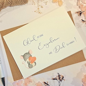 Glück ist eine Erzieherin wie Dich zu haben Karte - Danke Lieblingserzieherin - Dankeskarte Erzieher - Geschenk Erzieherin - Dankeschön Kiga