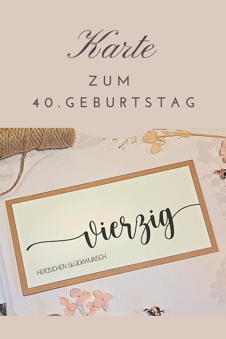 40th Birthday Money Gift | Gift Certificate Packaging for a 40th Birthday | 40th Birthday Greeting Card image 9