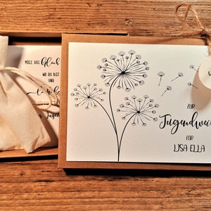 Jugendweihe Geldgeschenk personalisiert Mädchen, Jugendweihengeschenk Junge, Geschenk Weihe, Geschenkverpackung, Geschenkbox, Geschenkkarton Bild 2