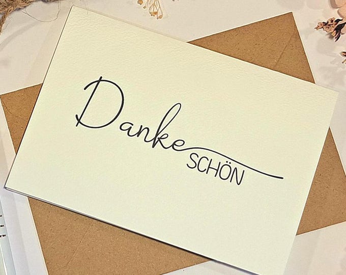 Dankeschön Karte | ein kleines Dankeschön Klappkarte | minimalistische
