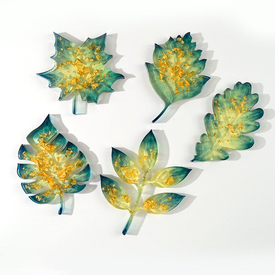 Resin Palm Maple Leaf Silicone Molds Leaves Coasters Epoxy Etsy