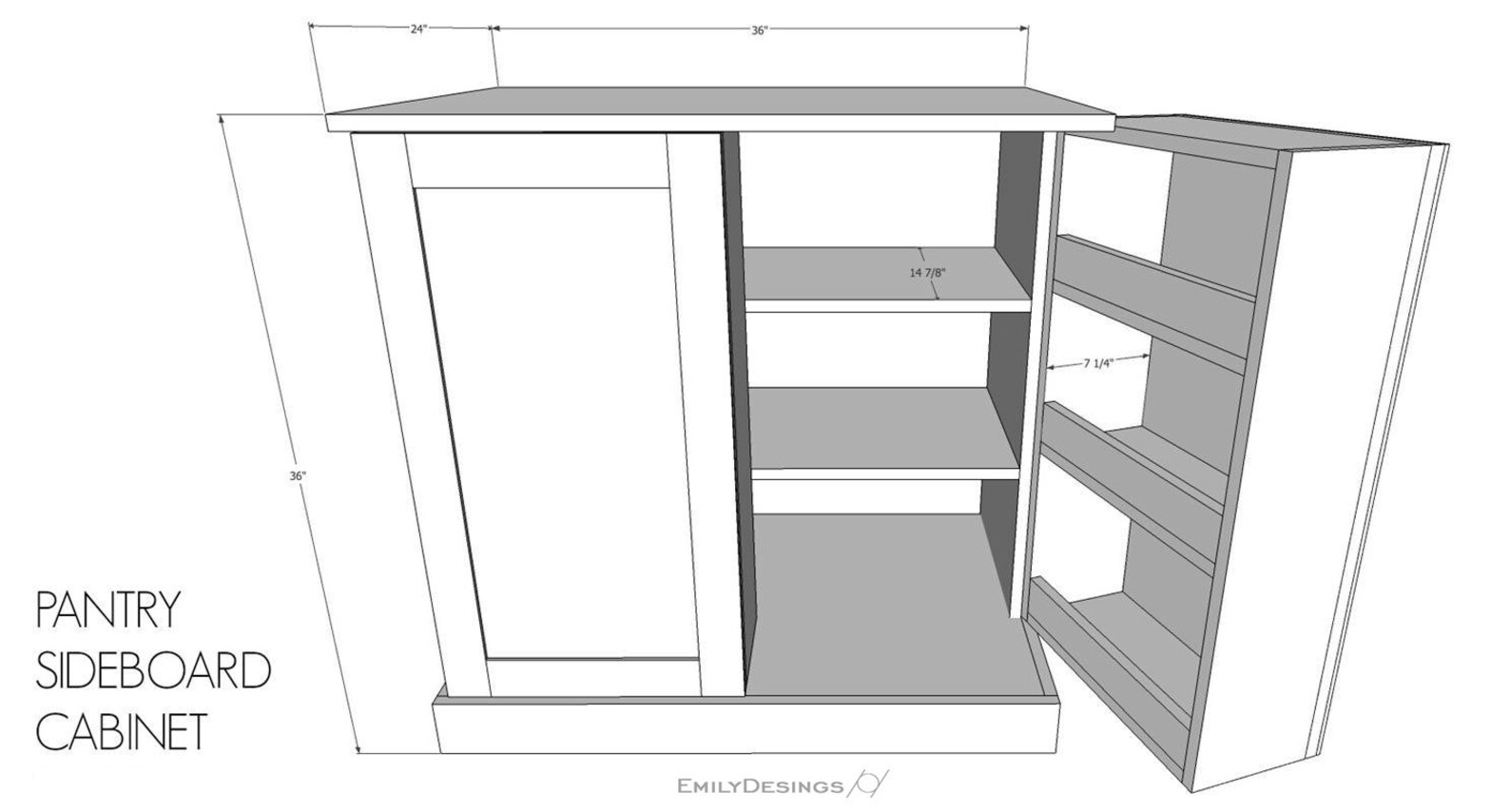 Modern Kitchen Pantry Plan Portable DIY Plan Etsy