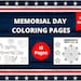 Printable Memorial Day Coloring Pages, Digital Download Memorial Day ...