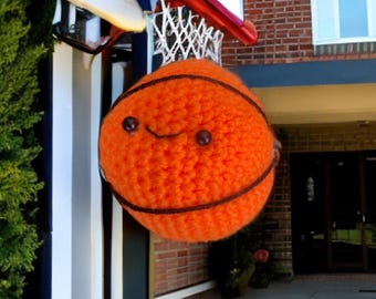 Crocheted Basketball Keyring: Sports Fan Accessory, Ball Game Charm