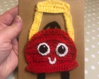 Car crochet card - congratulations