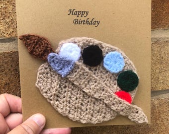 Artists palette - artist - art - painting - congratulations - birthday - any occasion - greetings card