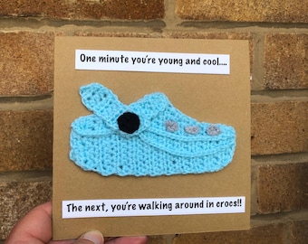 Crocs crochet Card - Birthday, Father's Day