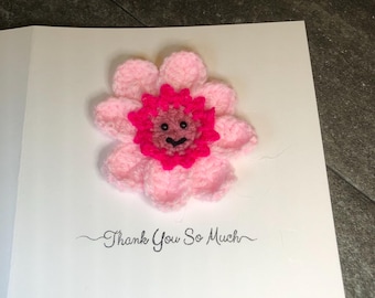 Flower with petals thank you card