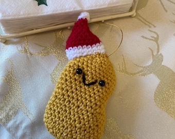 Chicken nugget Santa hat Christmas tree decoration Xmas tree hanger tree decor