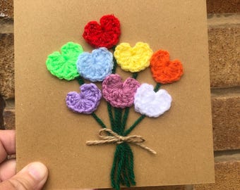 Bouquet of hearts tied bunch - get well, sending love, anniversary