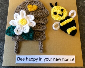 Bee happy in your new home greeting card