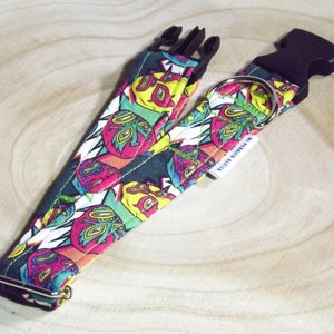 Lucha Libre Pet Collar: Handmade & Adjustable with Solded D-Ring - Trendy Mexican Wrestlers Theme for Dogs by MiPerritoAlfito
