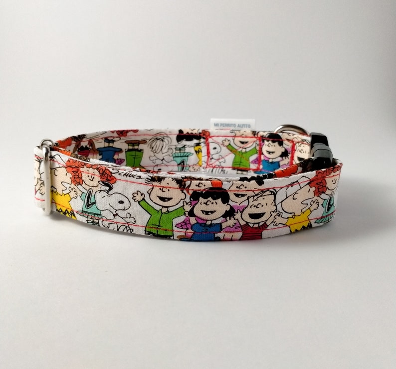 Snoopy & Charlie Brown Dog Collar. Colourful Handmade Etsy