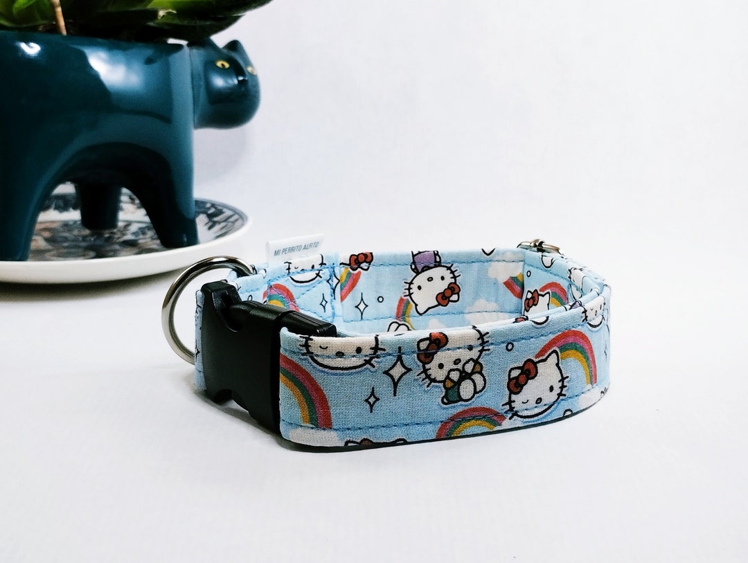 Hello Kitty Dog Collar. Handmade and Adjustable Collar for Etsy