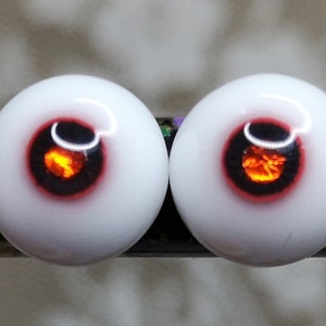 10/4 mm bjd eyes, 4 mm iris, black iris, shiny red rhinestone pupil, Pashapasha, Monster High, small iris, doll eyes, resin eyes, art doll
