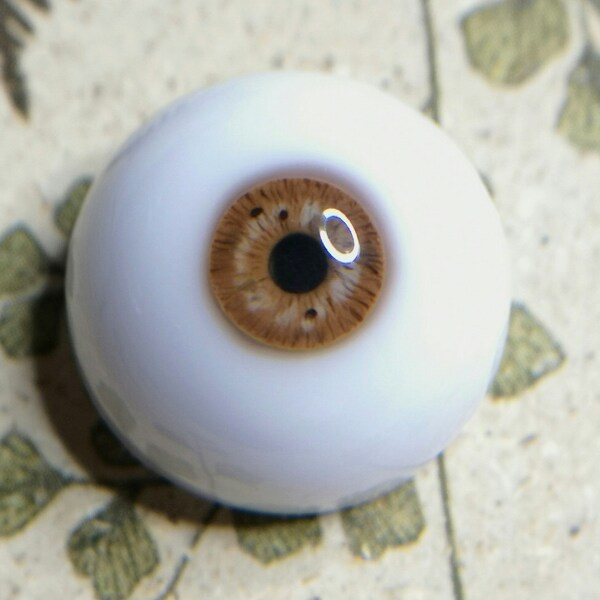 Bjd eyes 16/6 mm, 16 mm base / 6 mm brown iris, black pupil, small iris, resin eyes, doll eyes