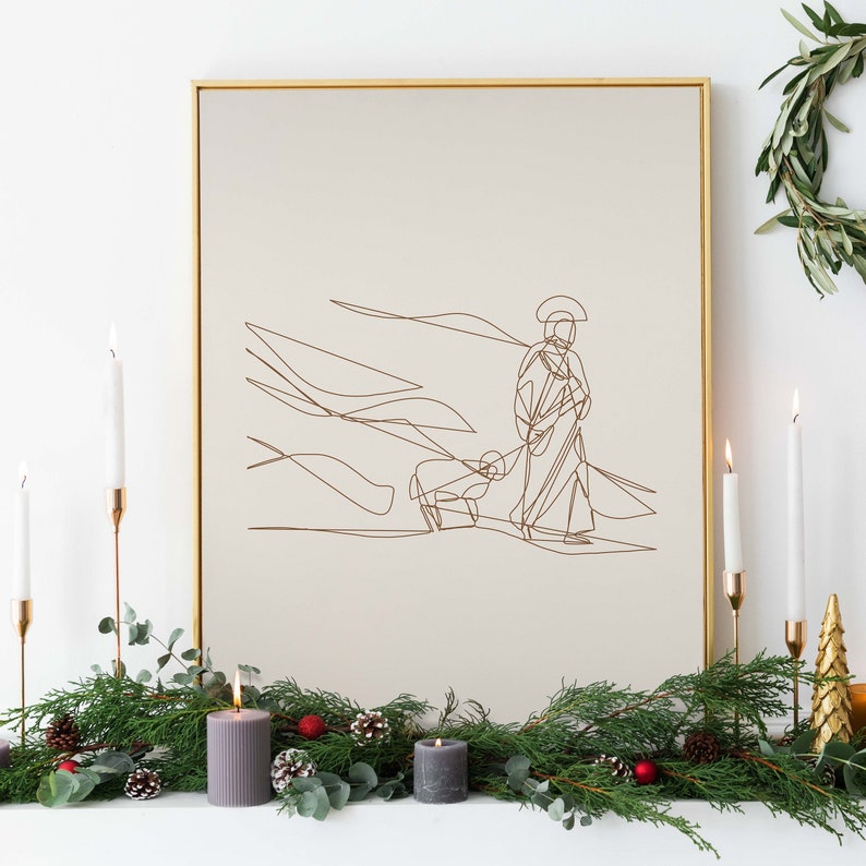 Jesus Leaves the 99, Jesus Art, Bible Art, Jesus Good Shepherd, Wall