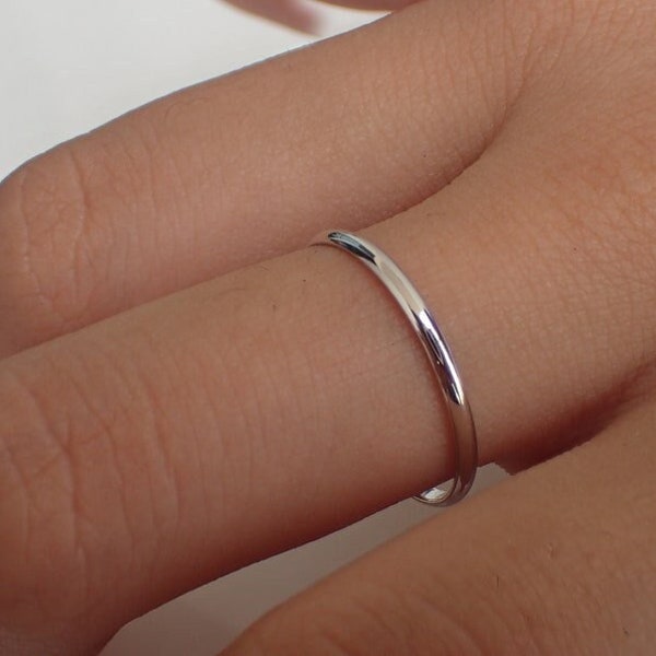 Silver Stacking Ring Etsy