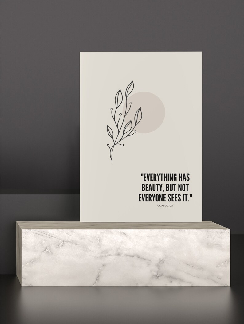 Minimalist Floral PRINTABLE Artwork Downloadable Wall Art Etsy