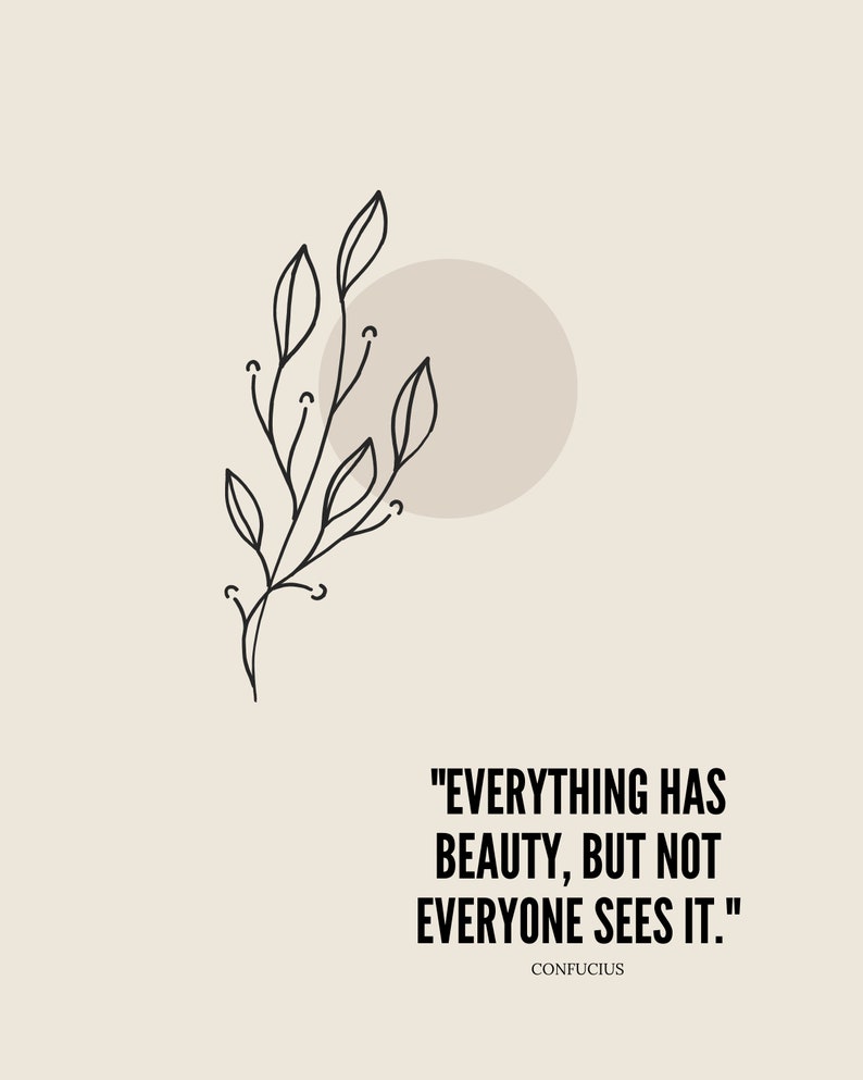 Minimalist Floral PRINTABLE Artwork Downloadable Wall Art Etsy