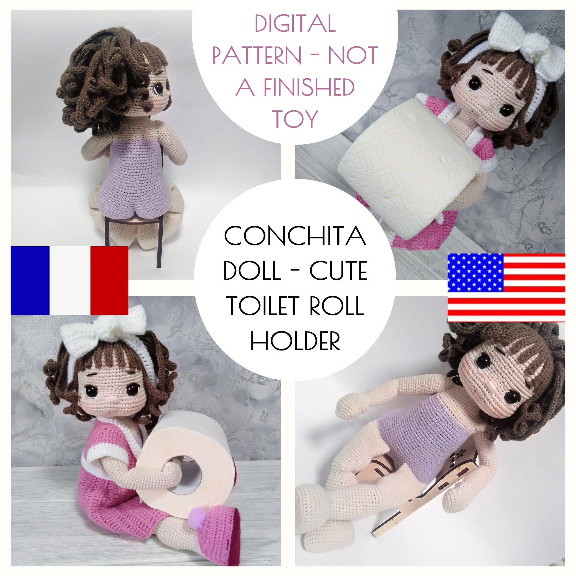 Conchita Doll the Cute Toilet Roll Holder is Not Only a Doll Assistant