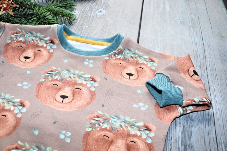 Lüddjen Sweater / pullover oversized with bear for babies and toddlers image 5