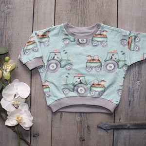 Lüddjen Sweater / pullover oversized with tractor for babies and toddlers image 1