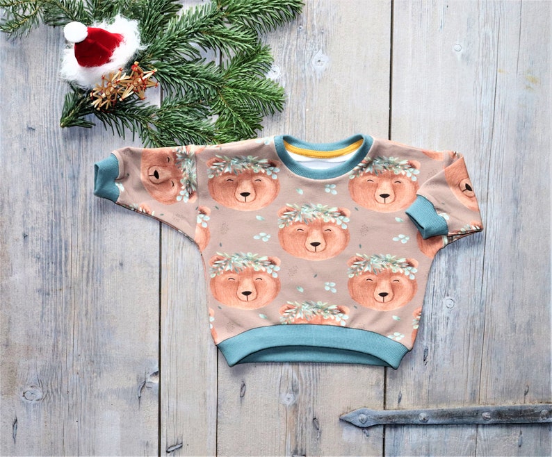 Lüddjen Sweater / pullover oversized with bear for babies and toddlers image 1