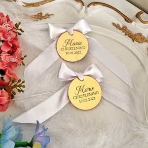 50Pcs Personalized Acrylic Tags Customized Name Tag Decoration Wedding  Favors for Guests Gift Baptism Birthday Ellipse - AliExpress