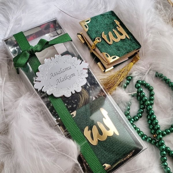 Islamische Geschenke, Mini Koran Tasbih Geschenkbox, Islamische Babygeschenke, Ramadan Geschenk, Eid Geschenk, Umrah Hajj Gefälligkeiten, Gebetsgeschenk, Muslimisches Hochzeitsgeschenk