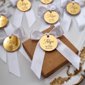 Gold Acrylic Mirror Tags, Baby Shower Tag, Custom Christening Tags, Baptism Mirror Tag, Mi Bautizo Tags, Baptism Favor Tags, Wedding Tag