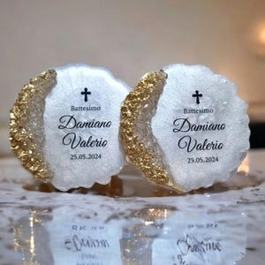 Caja con imán de epoxi personalizada, regalos de bautismo, Mi Bautizo, regalos personalizados, regalos de bautizo, regalos de compromiso personalizados, regalos de fiesta de bodas