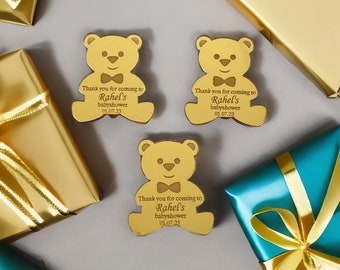 Teddy Bear Magnets, Personalized Gifts, Thank You Beary Much, Baby Shower Gifts, Birthday Party Favors, Baby Girl Welcome, Custom Mirror Tag