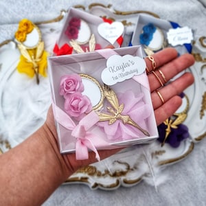 Lembrancinhas de Quinceañera, Mis Quince Años, Espelho de Asas de Fada, Presentes de Festa Borboleta Doce 16, Presente Personalizado, Presente de Dama de Honra, Presente de Casamento