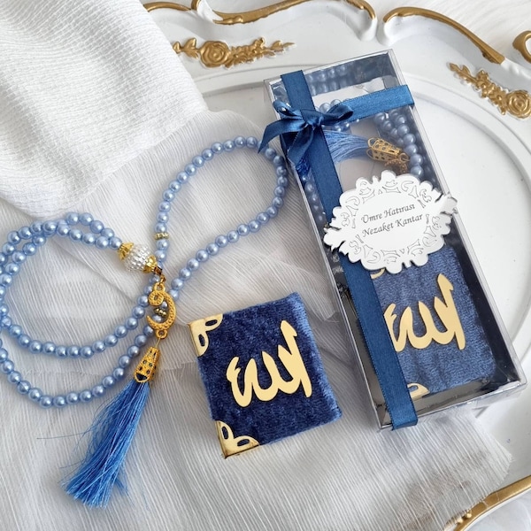 Islamische Geschenke, Mini Koran Tasbih Geschenkbox, Islamische Babygeschenke, Ramadan Geschenk, Eid Geschenk, Umrah Hajj Gefälligkeiten, Gebetsgeschenk, Muslimisches Hochzeitsgeschenk