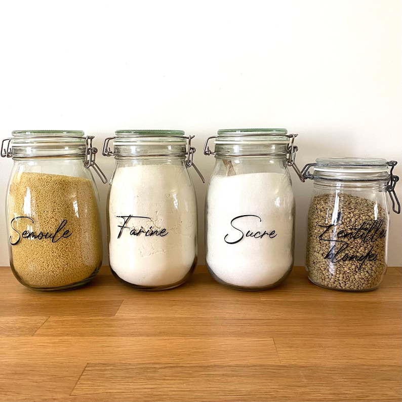 Personalized label for kitchen jars image 1