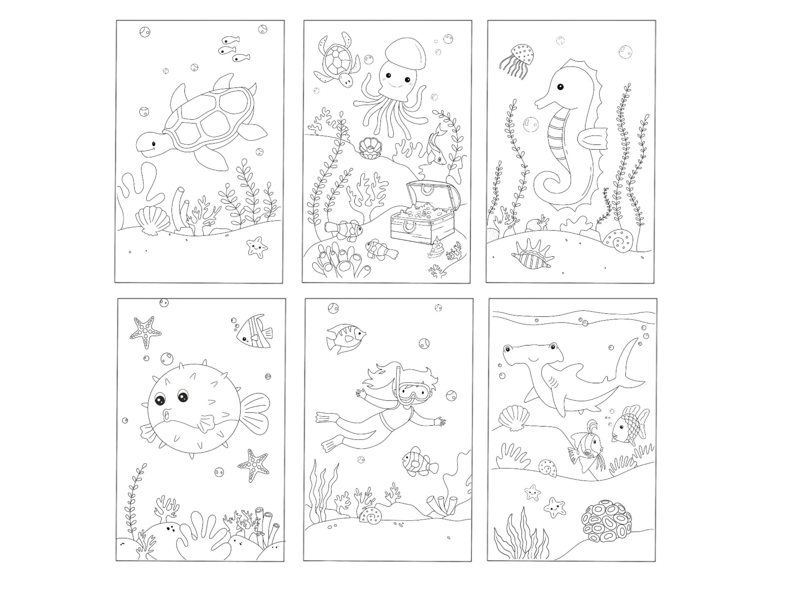 Super+Cute+Sea+Creatures+Coloring+Book+for+Kids+-+Coloring+Books+5+Year+Old+Edition+by+Activibooks+For+Kids+%282016%2C+Trade+Paperback%29  for sale online