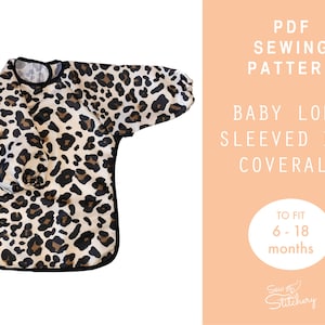 Baby Bib Coverall Sewing Pattern to fit 6 -18 months, Weaning Bib Pattern | Instant Download | Easy Digital PDF | Sewing PDF & Instructions