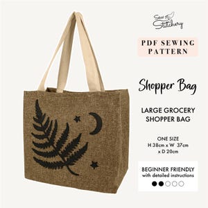 Grocery Shopper Bag PDF Sewing Pattern | Shopping Tote bag | Instant Download | Easy Digital Pattern | Bag Sewing PDF Pattern & Instructions