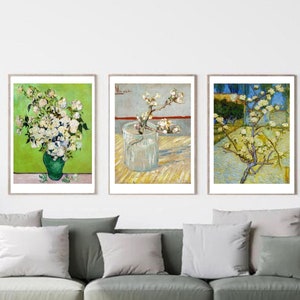 Vincent Van Gogh Set Of 3 - Gallery Wall Set, Van Gogh Poster, Van Gogh Exhibition Art, Museum Prints, Exhibition Print, Landscape Print,