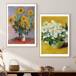 Claude Monet Prints Set of 2 - Monet Poster, Monet Exhibition Poster, Monet Paintings,  Modern Home Decor