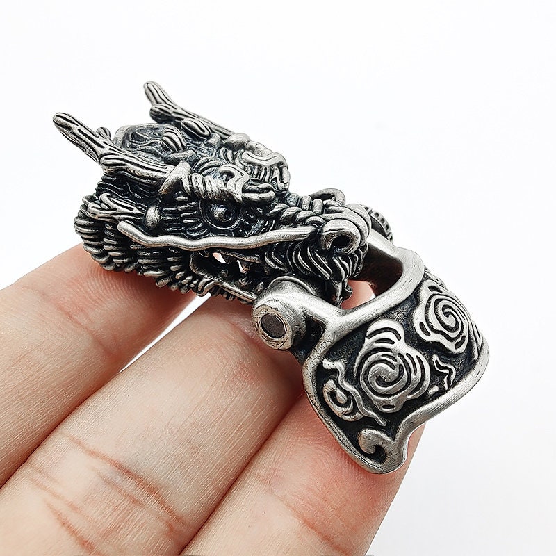 Sterling Silver 45mm Fire Dragon Clasp