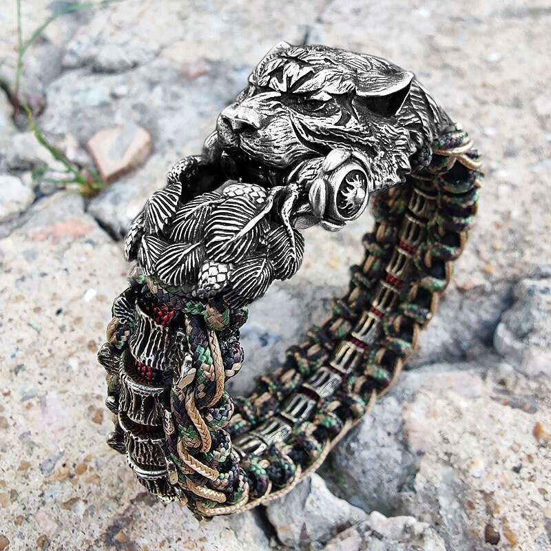 Tiger Paracord Bracelet Men's Paracord Bracelet Etsy Canada