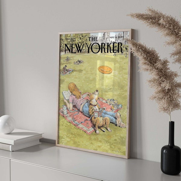 Affiche de couverture du magazine New Yorker, vintage Magazine Woman Print, York City Streets Print, Retro Magazine Woman Posters, Trendy Magazine Art