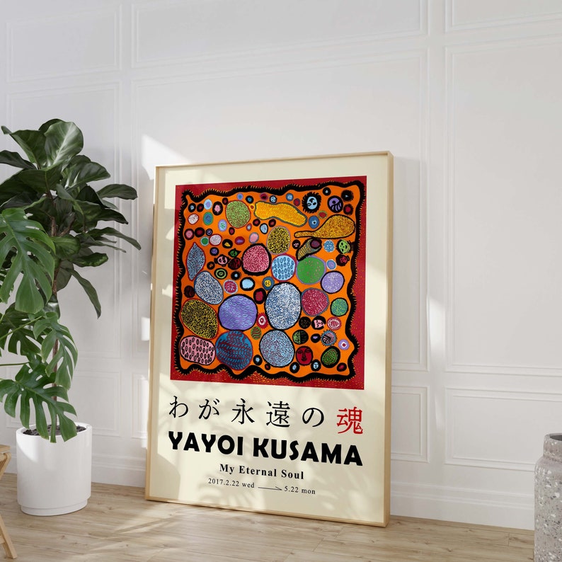 Yayoi Kusama Exhibition Poster Printable Wall Art Print Kusama Trendy